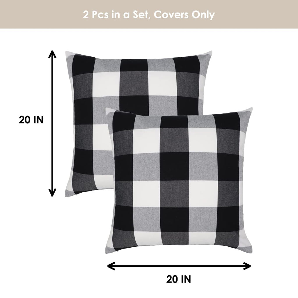 Buffalo Check Plaid Throw Pillow Covers Outdoor 20 x 20