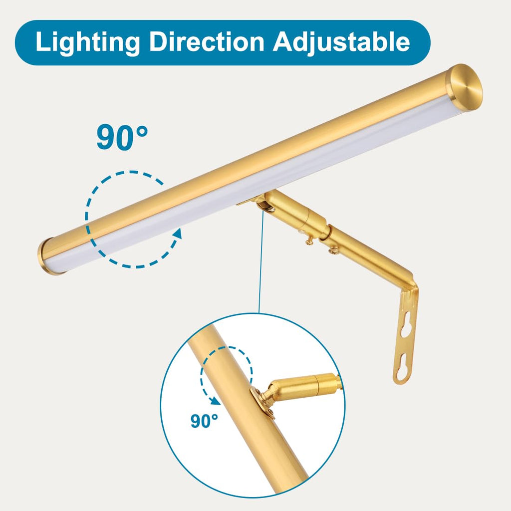 14 inch Plug in LED Picture Lights for Wall, Gold