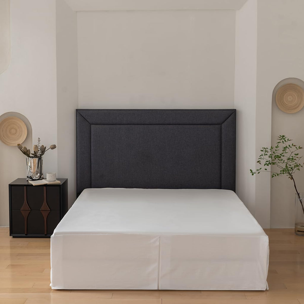 Pleated Bed Skirt, Pleated Grid Plaid Tailored 12 Inch Drop