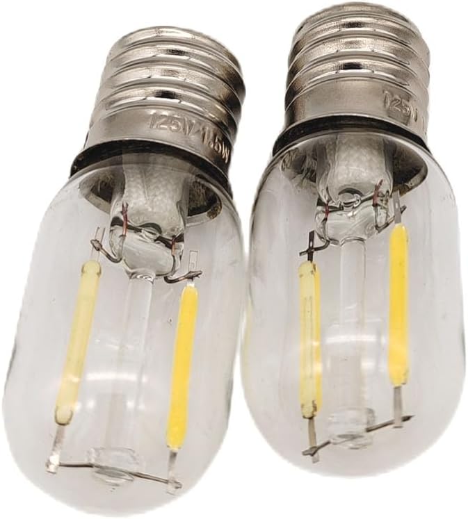 Led Filament Light 1.5w T22 E17 Base Microwave Bulb Daylight 125v 20w Equivalent Incandescent Lamps for Refrigerator