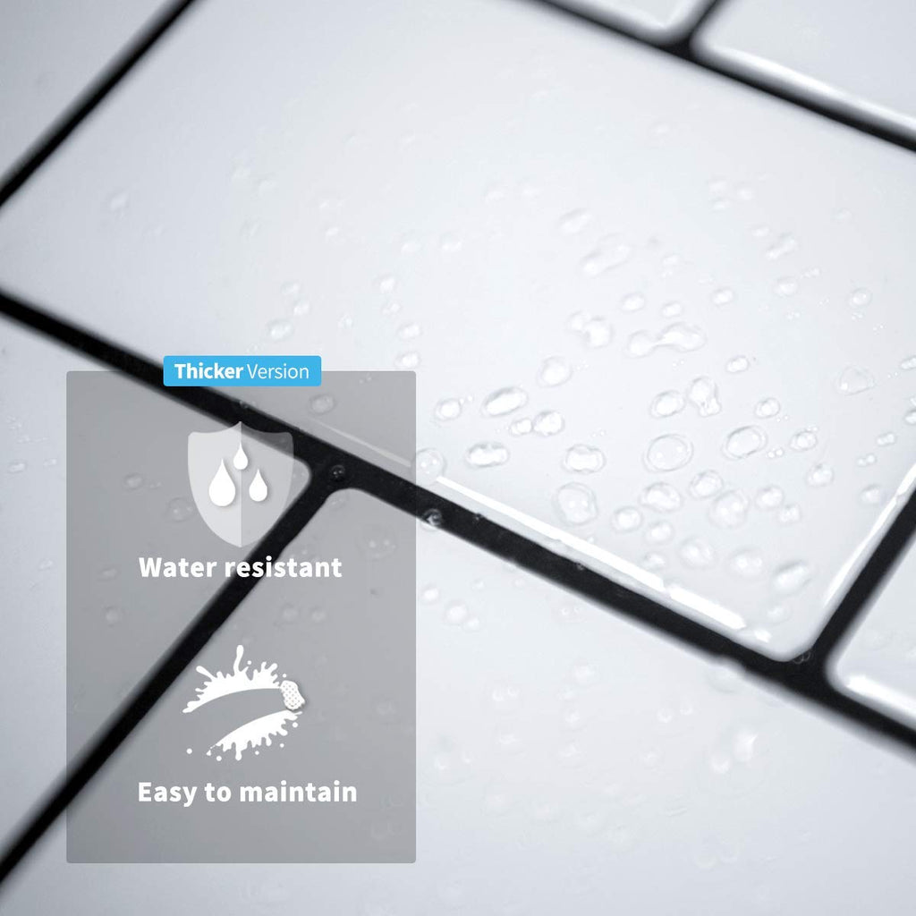 10-Pack Subway Tiles Peel and Stick Backsplash, White, 12 x 12 Inch