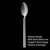 Cube 20-Piece Forged Silverware Set Stainless Steel Flatware Set,Service for 4,Matte Satin Polished Cutlery Set