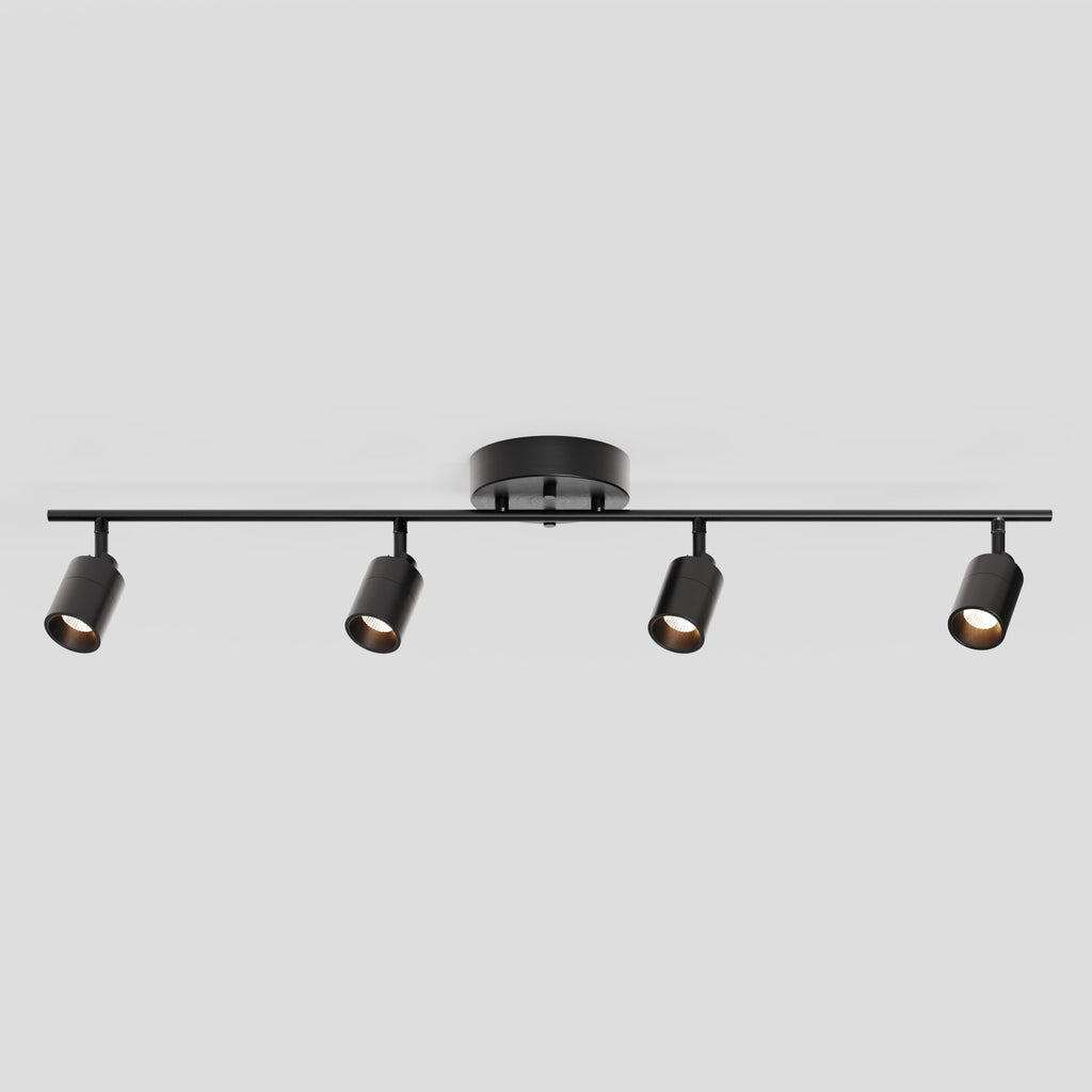Shura Bronze 4-Light Track Light with Rotatable Heads, Integrated LED Bulbs, 3 ft. Track Lighting Kit, 3000k, 2240