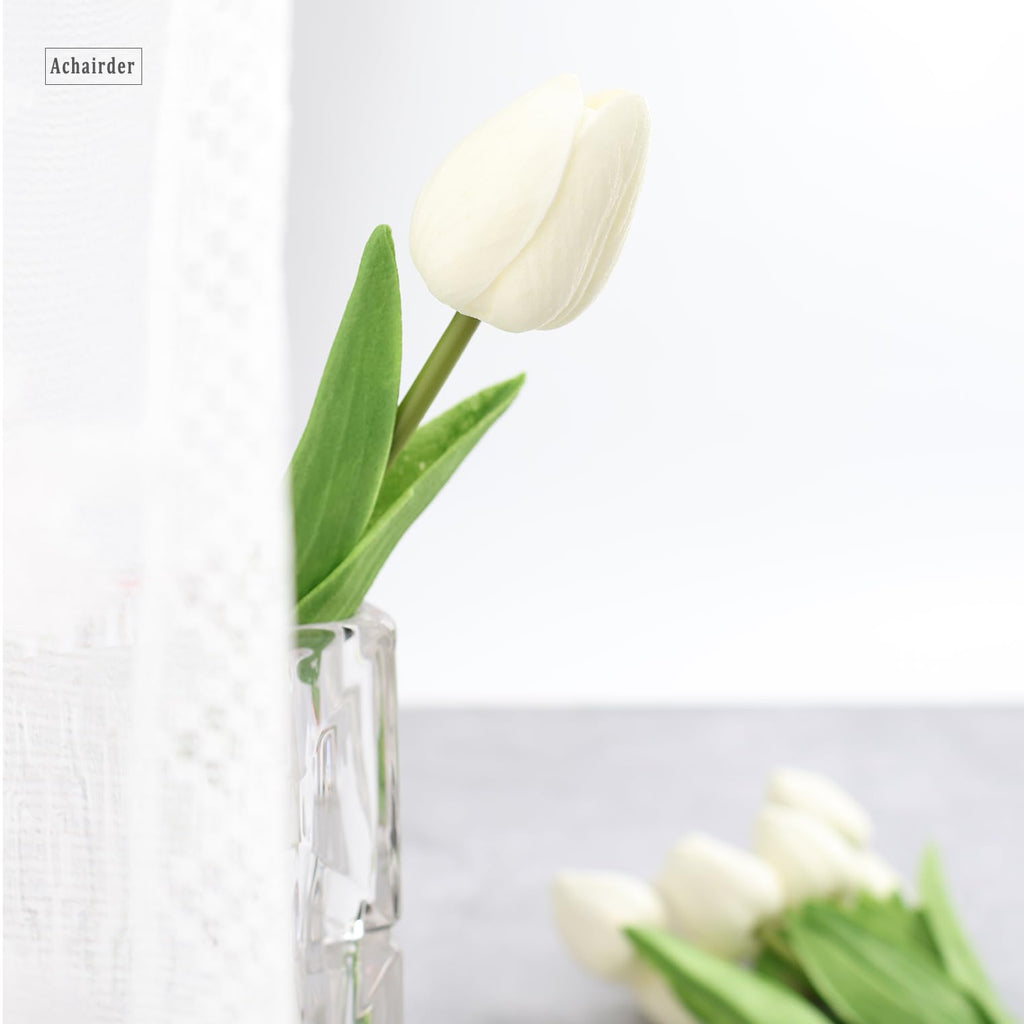 30pcs Tulips Artificial Flowers, Artificial Latex Real Touch Tulips Flowers Bouquet for Mother's Day Easter Wedding