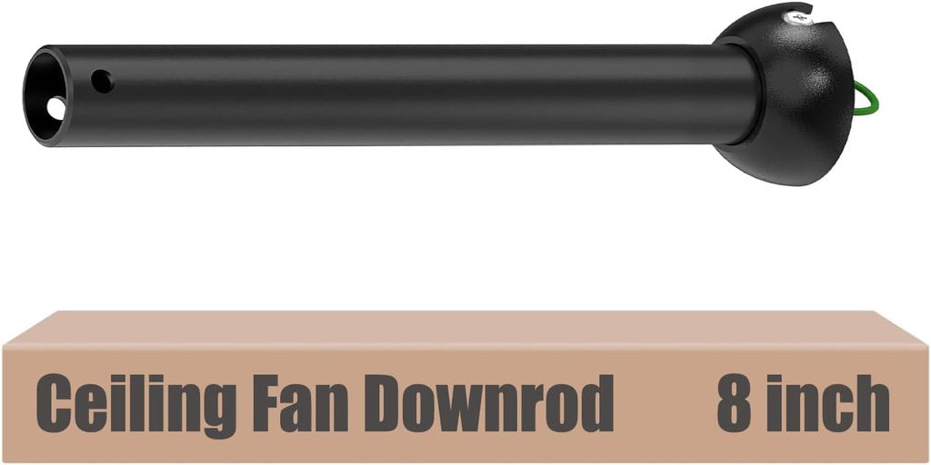 Black 8 inch ceiling fan downrod