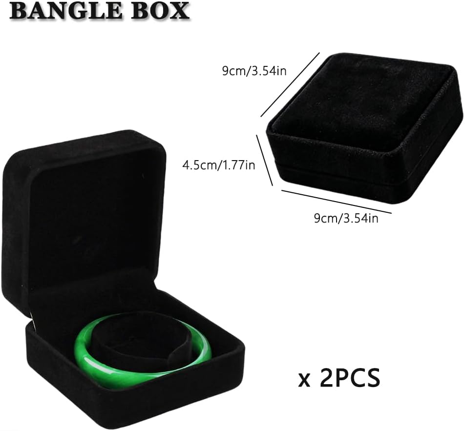 Velvet Jewelry Gift Boxes for Bracelet Necklace Pendant Ring Earring Display Case Jewelry Box Storage - Set of 10