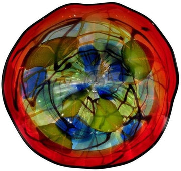 Favorite Art Glass Collection Hankley Wall Decor, 9", Blue
