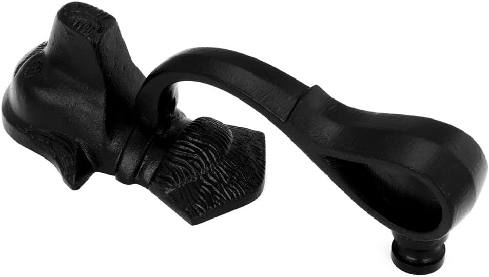 Door Knockers 7-5/8 in. Cast Iron Dog Shaped Door Knocker with Mounting Hardware