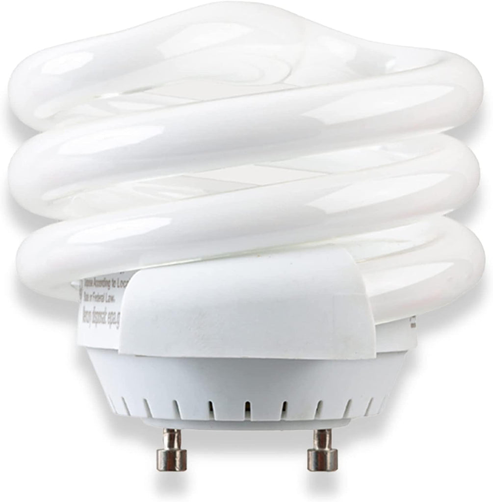 GU24 18W T2 Spiral CFL Puck Light Bulb 4200K Cool White 2-Prong