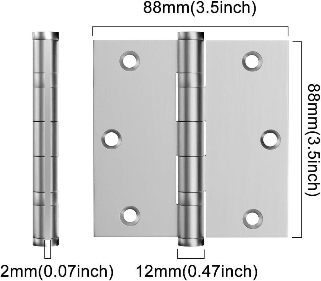 304 Stainless Steel Door Hinges,3.5 x 3.5 Inch Ball Bearing Hinges
