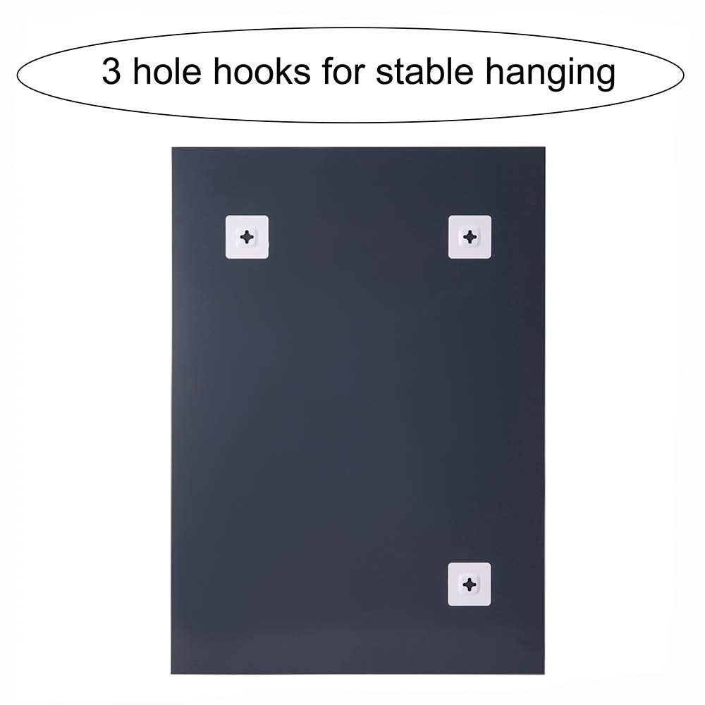 2 PCS Rectangular Wall Mirror, 28" x 36" Large Bathroom Mirror with Beveled Edge, Frameless Mirror Vanity Set