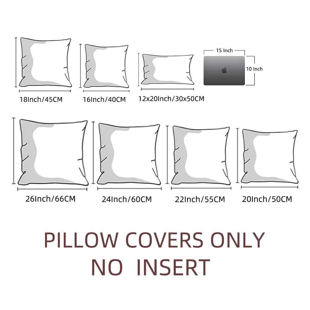 2 Packs Rust Euro Decorative Throw Pillow Covers 26x26 Inch Bed, Farmhouse Boho Home Decor, Soft Corss Corduroy