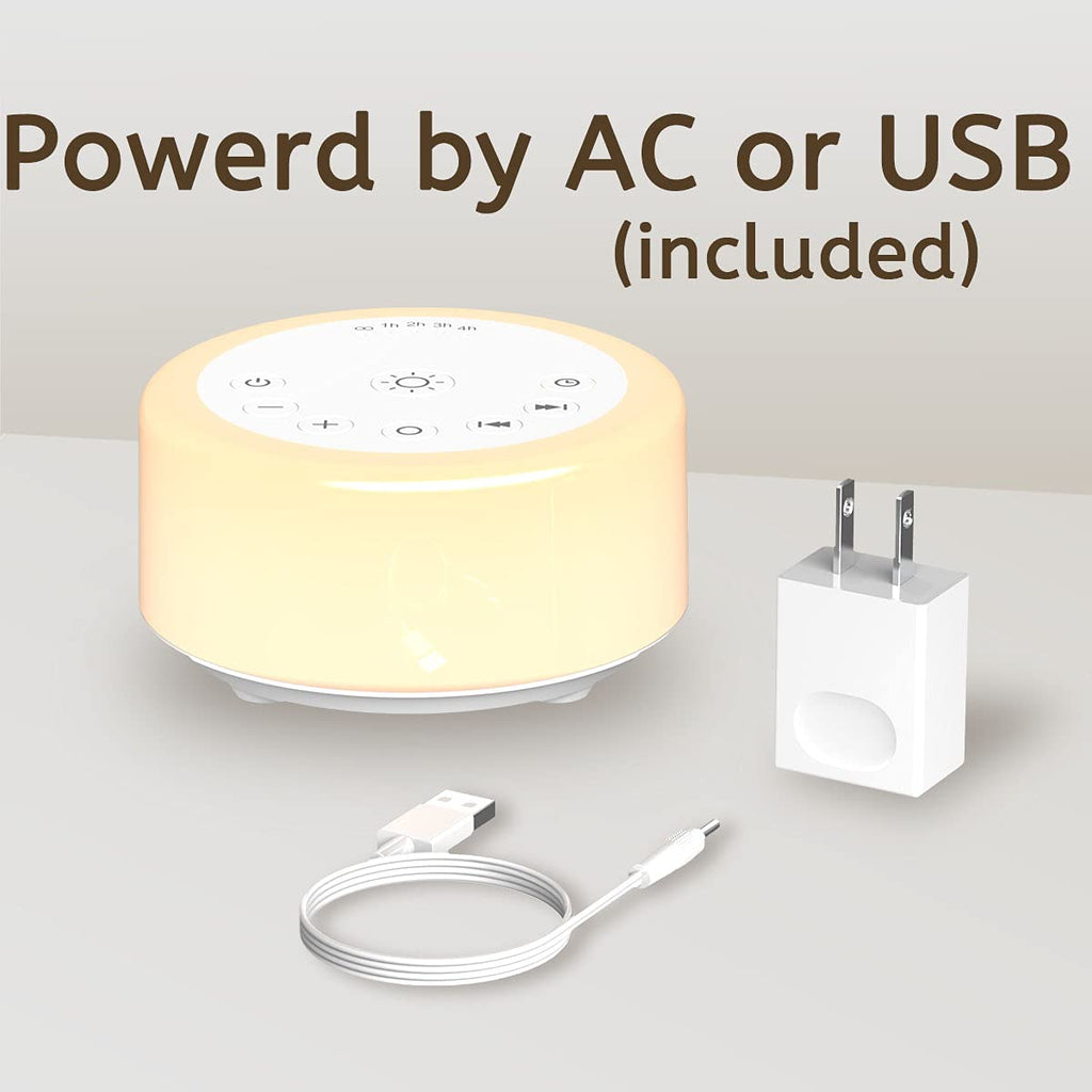 Soother Sleep Sound Machine Night Light White Noise Machine with 30 Sounds & 12 Color Night Lights for Baby Kids Adults