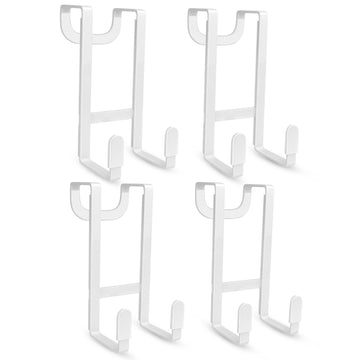 4 Packs Over The Door Hooks, Heavy Duty Door Hanger Hook, No Drill Wall Hooks for Hanging Coat, Towel, Bag, Closet