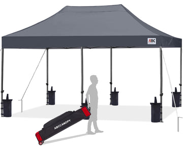 Patio Pop Up Canopy Tent 10x20 Commercial-Series (Dark Gray)