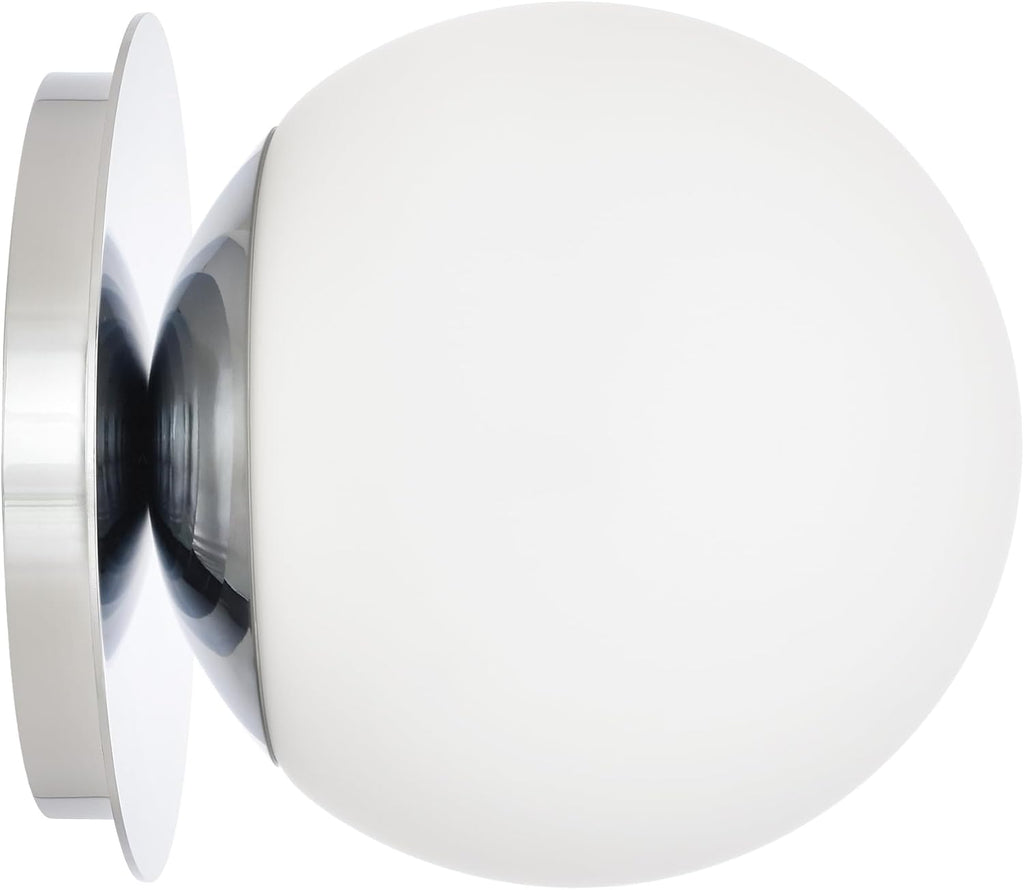 Chrome Wall Sconces, 1 Light Modern Globe Sconce, Wall Light Bathroom Living Room & Hallway Vanity Lighting, Ceiling