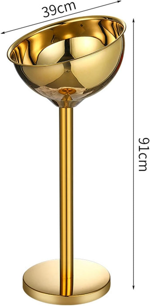 Champagne Ice Bucket Wine Bucket on Stands Easy to Clean and Move Ice Bucket with Stand Standing Ice Bucket for BBQ