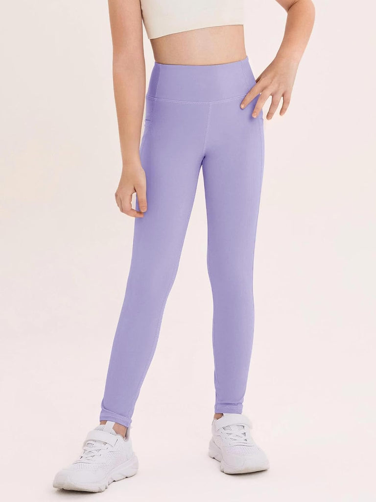 Girls Athletic Leggings Kids High Waisted Dance Yoga Pants