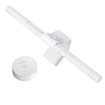 Monitor Light Bar Pro White, Eye-Care No Glare USB Computer Lamp, Stepless Dimming & Auto-Dimming Brightness, Dual