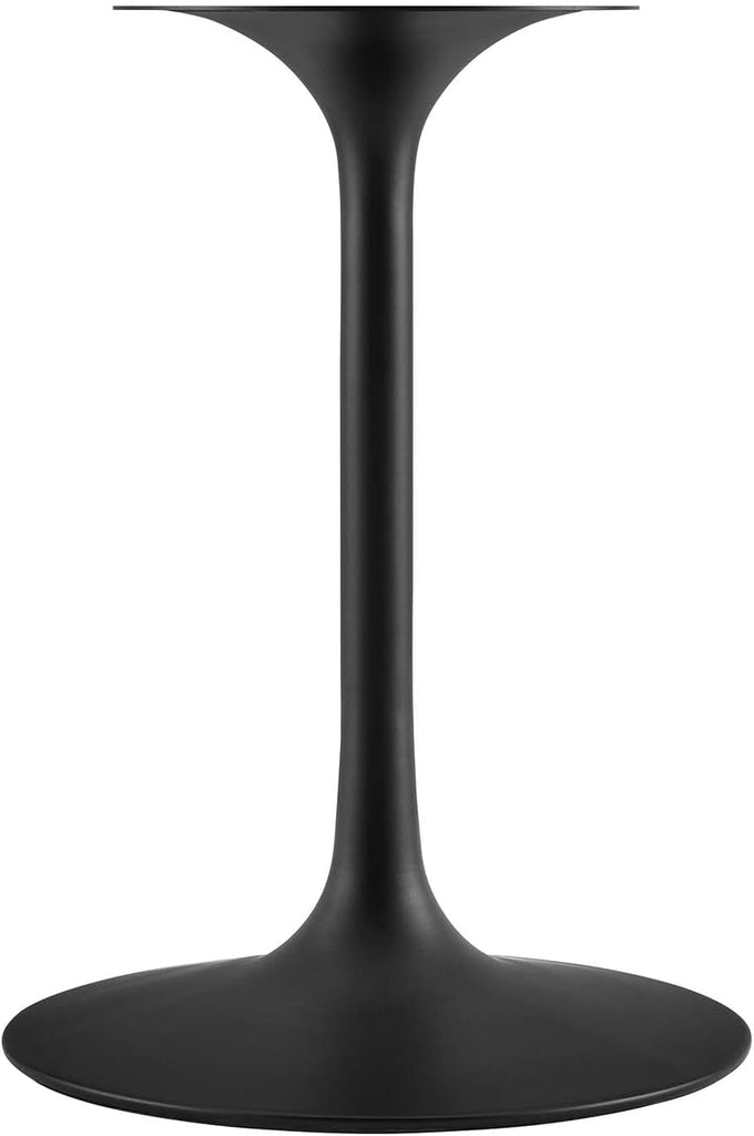 Inspired Tulip Style Oval Pedestal Dining Table — Black Base / Walnut Top, 48″ Oval