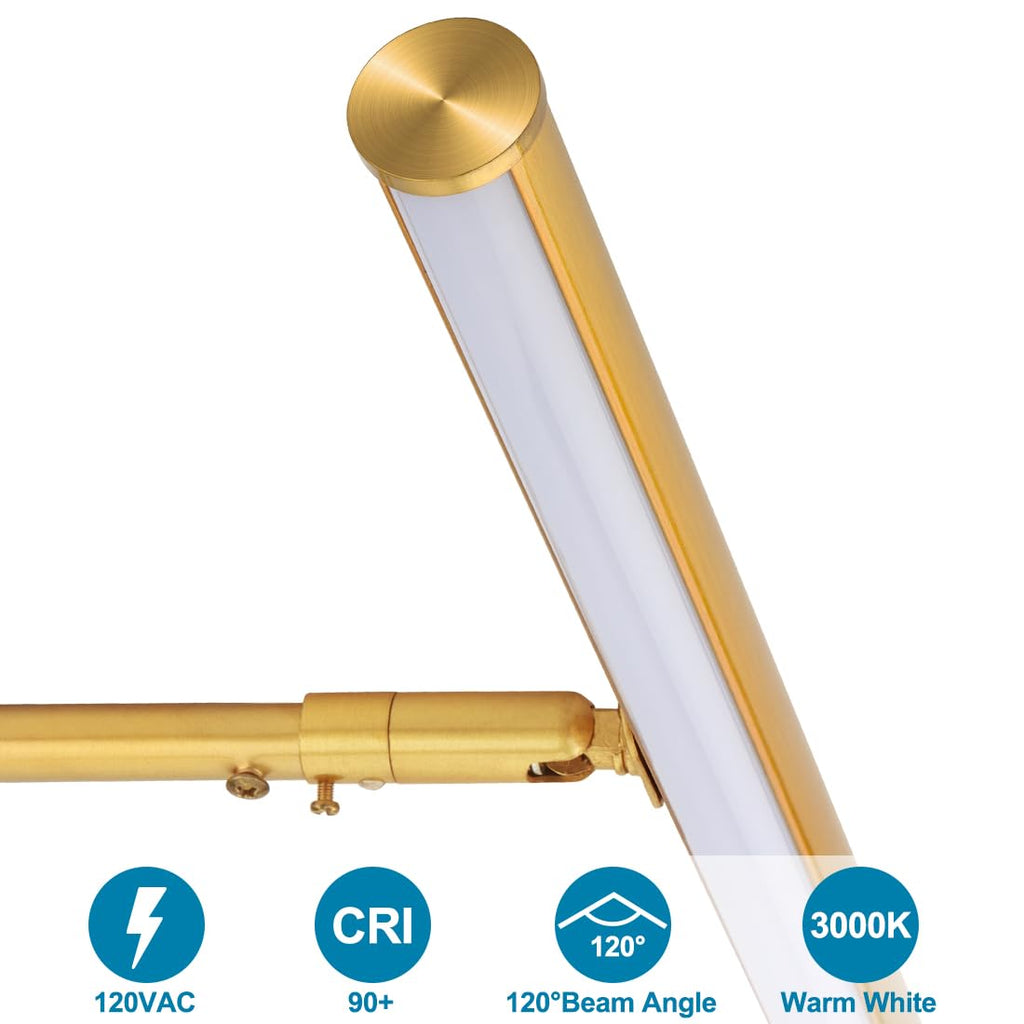 14 inch Plug in LED Picture Lights for Wall, Gold