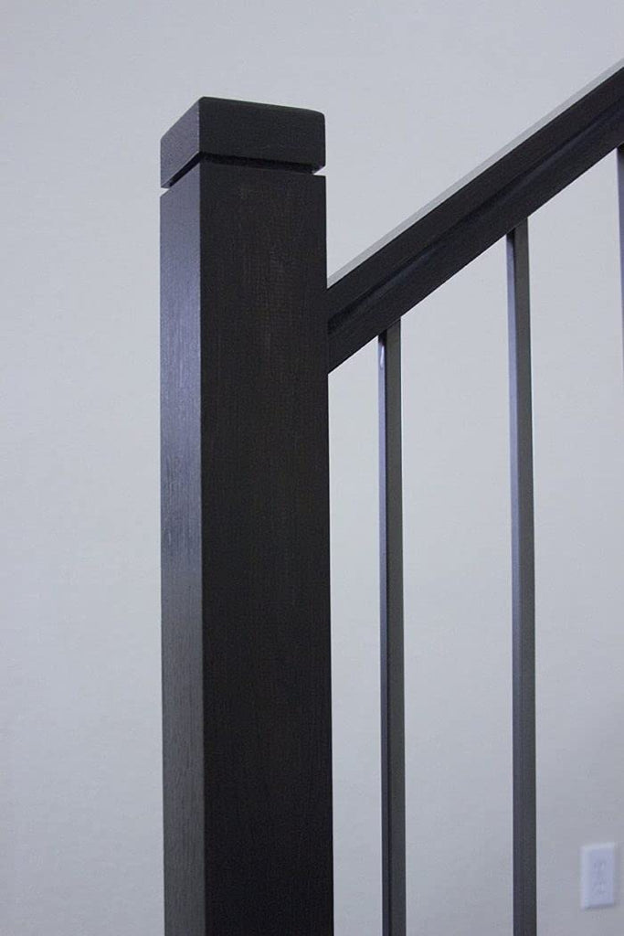 4302 White Oak Notched Blank Newel Post - 3.5" x 54" Solid Hardwood Stair Newel Post - Routed Flat Top