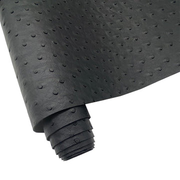 12x54 Inch Ostrich Faux Leather for Upholstery Decoration, Embossed Textured Synthetic Fabric for DIY Bows Wallet