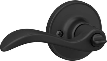 Seville Privacy Door Lever Set with Round Rose from The J Series