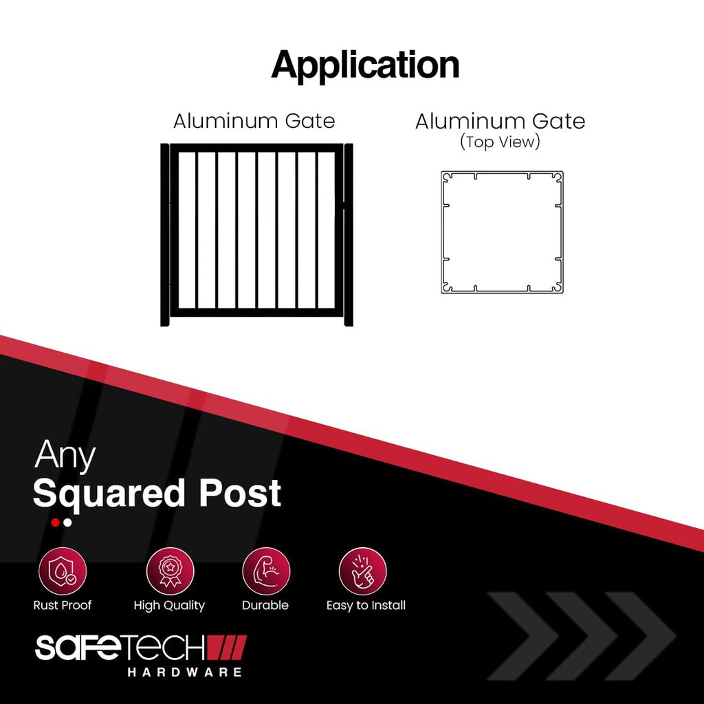 Self Closing Gate Hinges | Self-Aligning Heavy Duty Spring Hinges | Adjustable Tension | Pool Safety Hinges