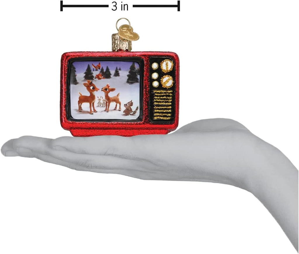 Rudolph The Red-Nosed Reindeer 1964 TV Classic Glass Blown Ornament, Handcrafted Holiday Decoration, Rudolph - Set of 17