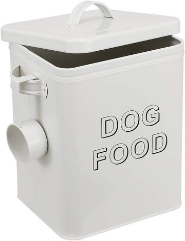 Metal Dog Food Storage Container Airtight Pet Food Treat Bin 6 lbs