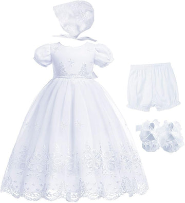 Baby Girls Christening Baptism Dress Formal Party Special Occasion Dresses for Toddler