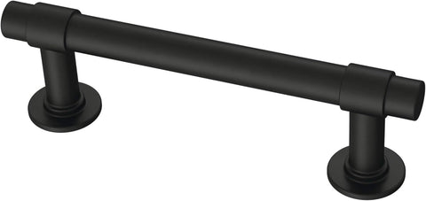 Francisco (10-Pack) Cabinet Handles 3" Hole Center Pulls | Matte Black Hardware Kitchen Door, Drawers, Dressers