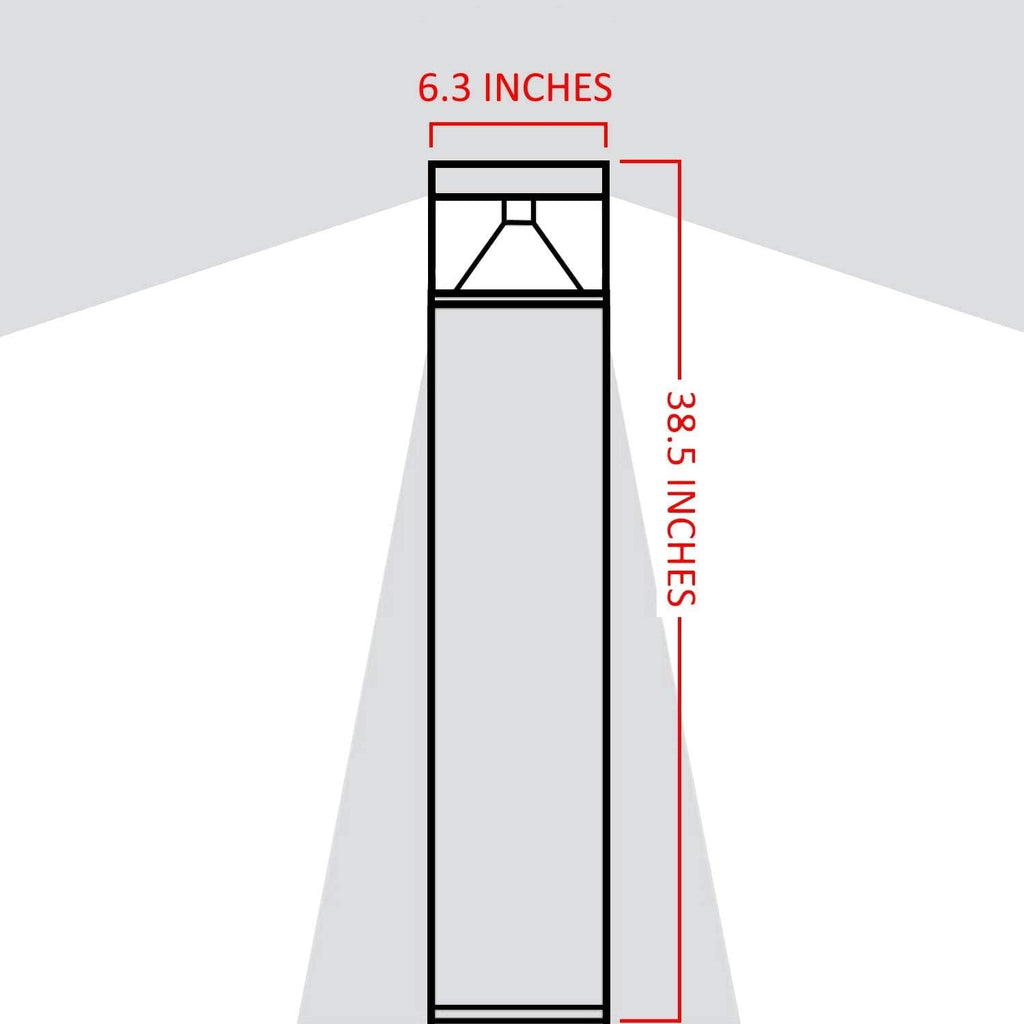 Bollard Light 39", 120-277V, 20W, 3CCT 3000-5000 Kelvin, Flat