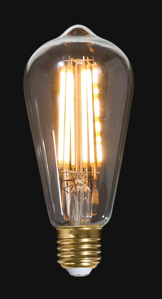 Medium Base E26 LED Edison Bulb with Vintage Style Squirrel Cage Filament, ST64 Shape