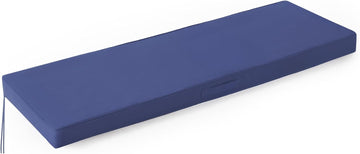 Outdoor Bench Cushion Waterproof, 48x18x3 Inch, Navy Blue | Fade Resistant Bench Cushion for Outdoor Furniture, With