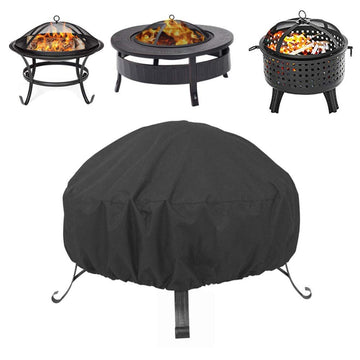48 Inch Round Fire Pit Cover, Patio Table Cover, Garden Outdoor Waterproof Fire Bowl Cover, All-Season Protection