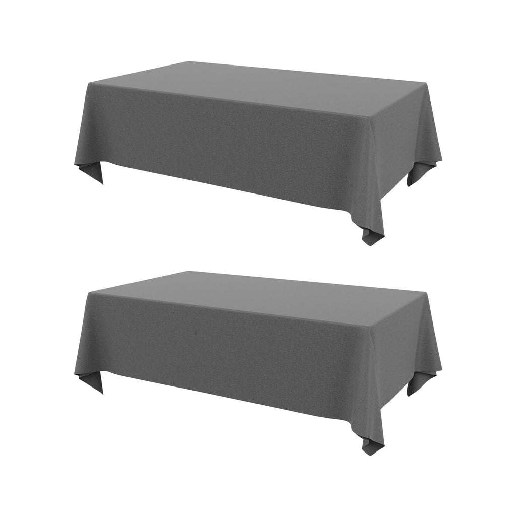 2 Pcs Textured Faux Linen Table Cloth for Rectangle Table - 52x70 Inch Cloth Tablecloth Rectangular Waterproof