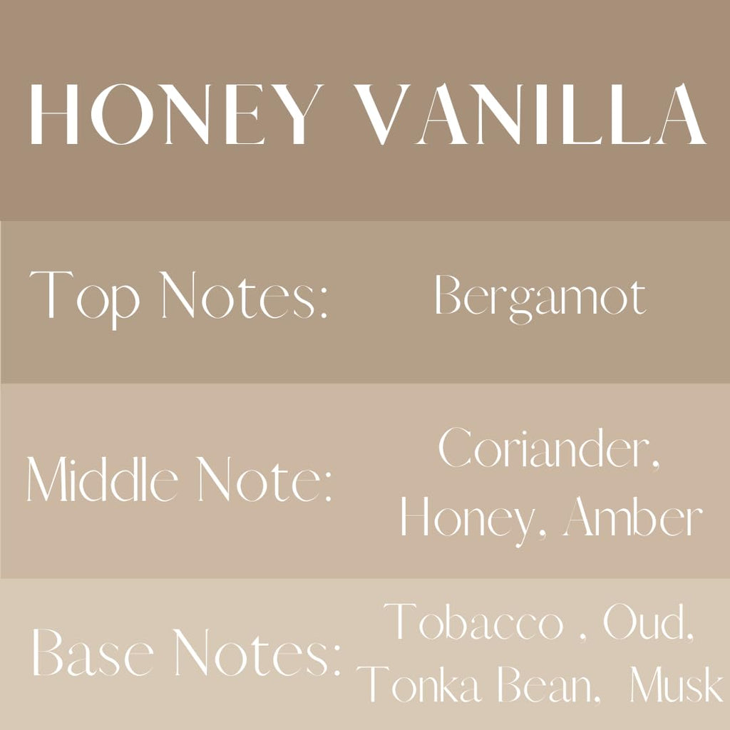 Luxury Linen and Room Spray - Home Signature Scent Honey Vanilla Room Fragrance Spray - Fragrant Fresh Linen Air - Set of 4