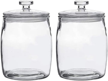 Cookie Jar, Half Gallon Glass Jars with Lids, Candy Jar - Set of 2