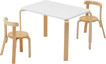 Kids Table and 2 Chairs Set, Wooden Table and Chairs for Kids & Toddler,Kid Wooden Furniture