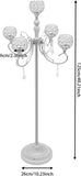 5 Arm Crystal Candelabra Centerpieces for Tables 49 Inch Gold/Silver Candle Holder Table Decoration Stand with