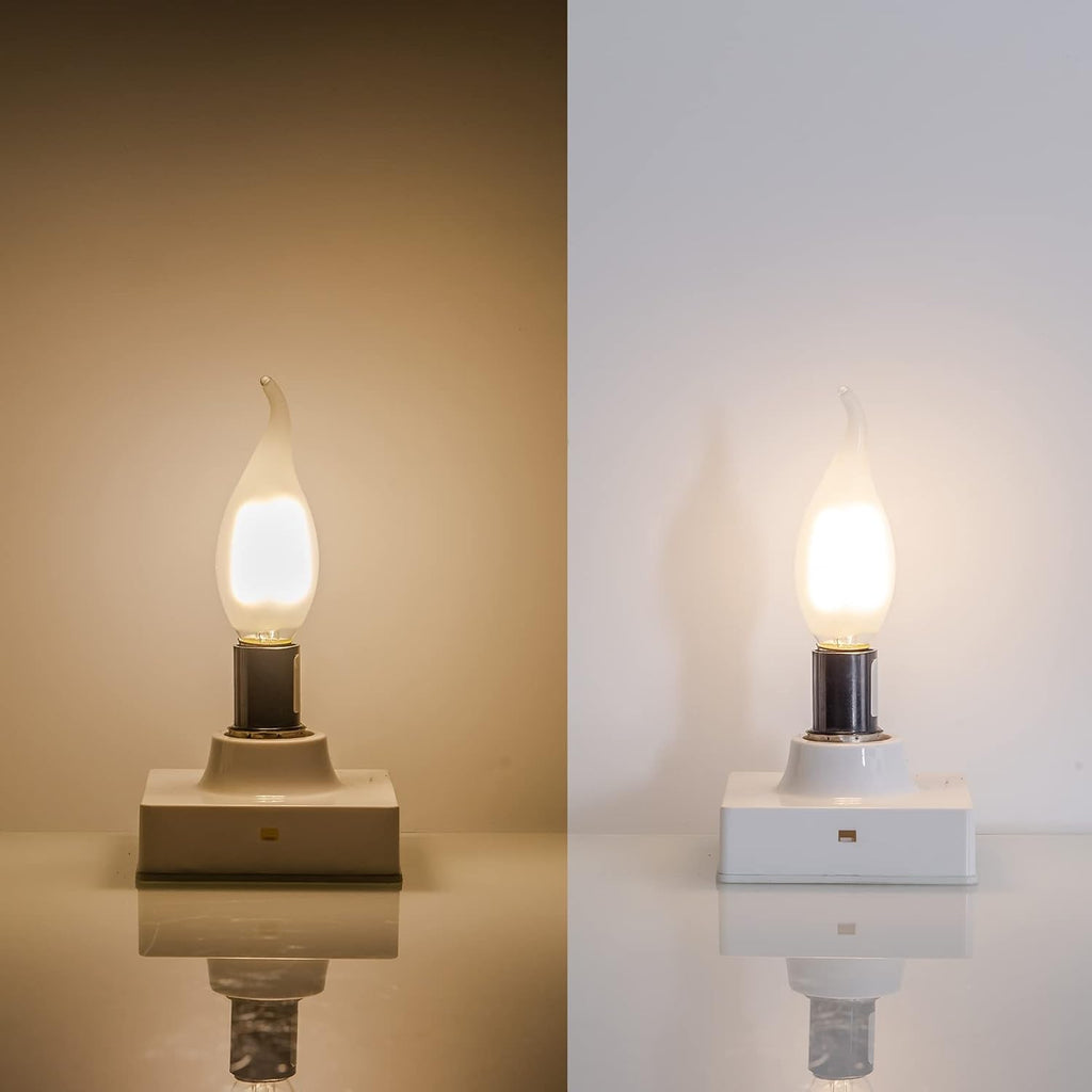 E12 Candelabra Bulb 60 Watt Dimmable Frosted Chandelier Light Bulb