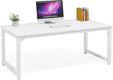 Modern Computer Desk, 63 x 31.5 inch Large Executive Office Desk Computer Table Study Writing Desk Workstation