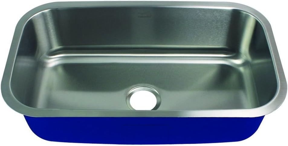 MUSS32189 Meridian Undermount Single Bowl 16-Gauge Stainless Steel Kitchen Sink, 32-in x 18-in x 9-in, Brushed Finish