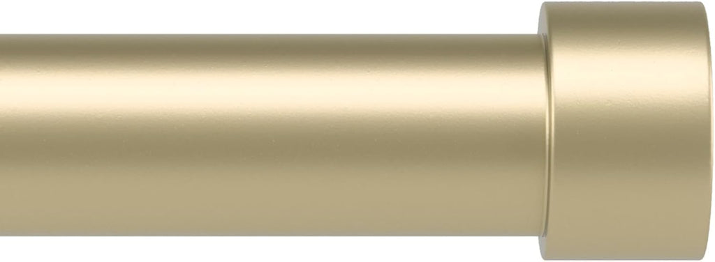 Cappa Curtain Rod, Includes 2 Matching Finials, Brackets & Hardware, 66 to 120-Inches, Gold