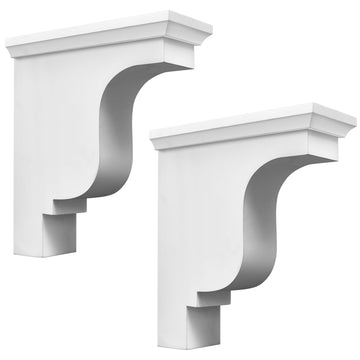 2 Pcs Unfinished Paintable Corbels, 3 1/2 W x 7 D x 9 Inch H
