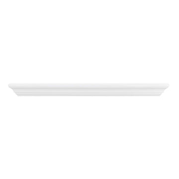 72 Inch Floating Fireplace Mantel Wood Shelf in White - Colton from Mantels Direct | Wooden Rustic Wall Shelf Perfect