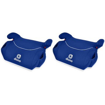 Diono Solana, No Latch, Pack of 2 Backless Booster Car Seats, Lightweight, Machine Washable Covers, Cup Holders, Blue