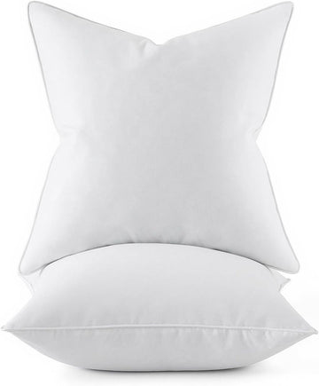 18x18 Feather Down Pillow Inserts Fluffy for Chop Look - Set of 2